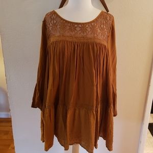 ModCloth 2X Tunic in Golden Rod Blouse